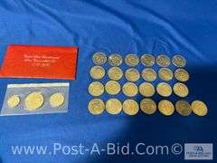 25-Eisenhower Dollars (Mixed Dates) 1-1776-1976 US Bicentennial S