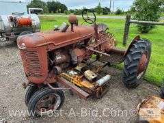 Farmall B Tractor, With Woods Belly Mower, Narrow Front, 2 Flat T