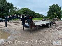 2016 Big Tex 25' Tandem Dual Wheeled Gooseneck Trailer, 20' Flat