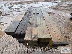 Pallet Of Approx. 20 Guardrail Timbers, Approx. 6' Long.