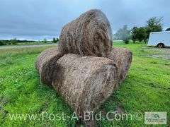 5-Grass Hay Round Bales, Twine Tie, 2024 Hay Season.