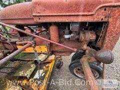 Farmall B Tractor, With Woods Belly Mower, Narrow Front, 2 Flat T