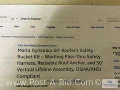 Malta Safety Harness And Rope, Owner Stated "Used Once".