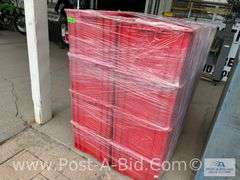 24x Red Parts Bins 9" W x 12"H x 16"D.