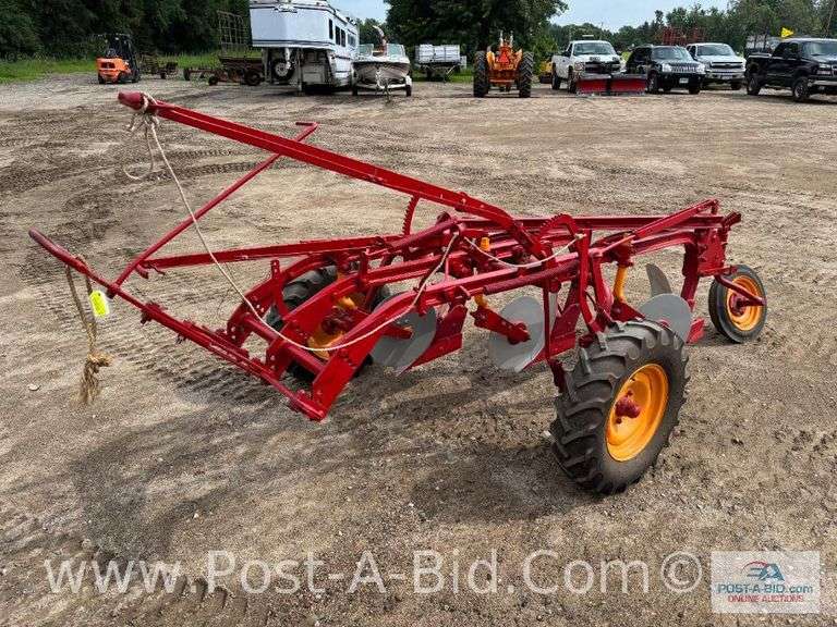 Restored 3 Bottom Minneapolis Moline Slat Bottom Plow.