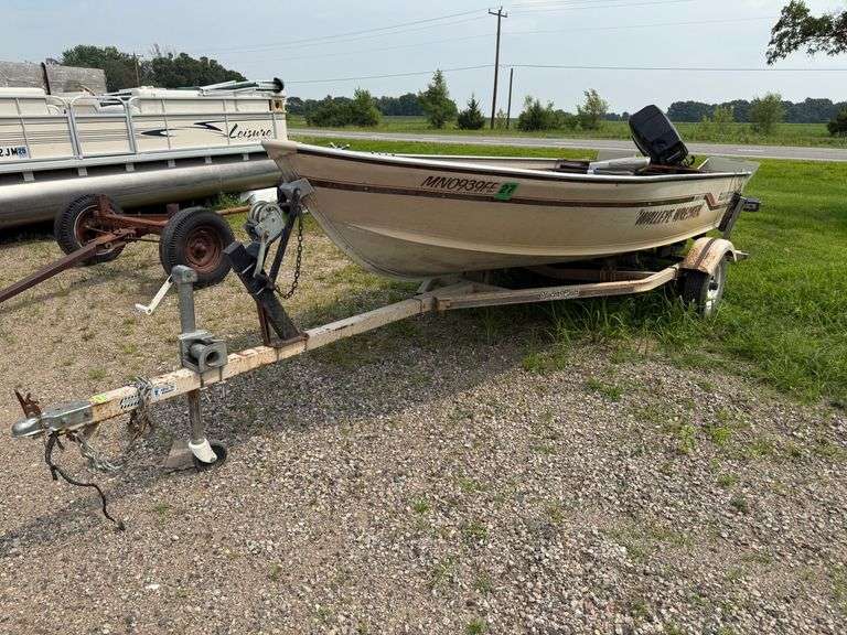 1987 Alumacraft Lunker Boat And Motor, 50HP Mercury With Yacht Club Trailer