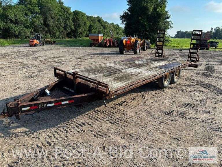 2012 PJ Deckover 8' x 20' Tandem Axle Trailer With 2 5/16" Ball, Frame Is P