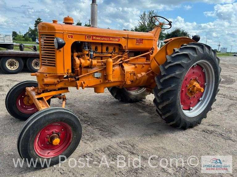 Minneapolis Moline UB Tractor, Owner Stated, "Runs Great, New Battery."