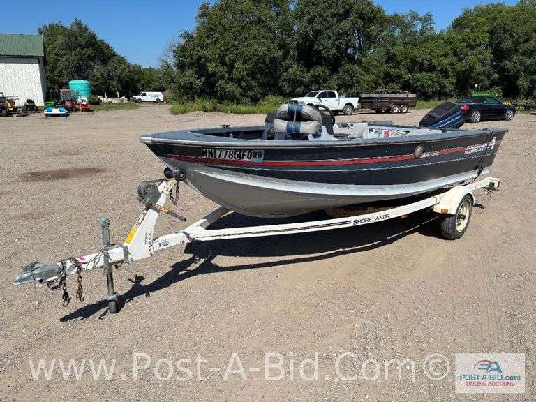 1990 Alumacraft 17' Competitor Boat, With 35 HP Force Motor, Owner Stated,