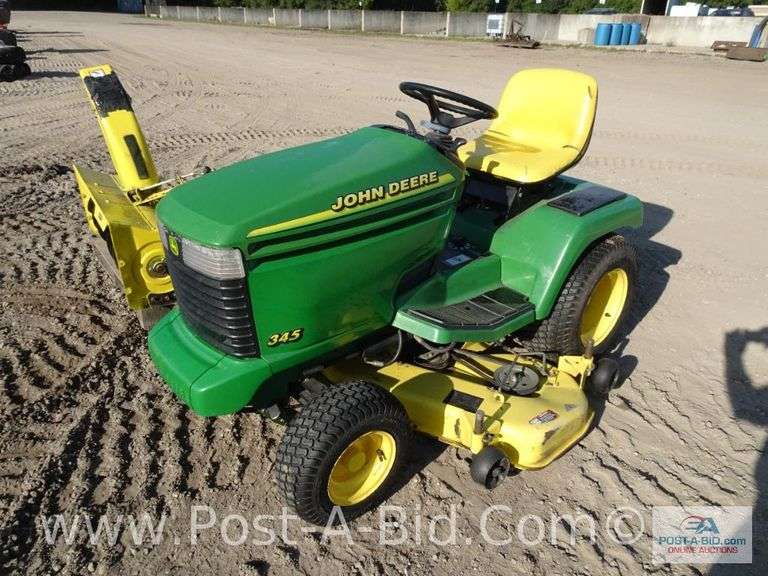 John Deer 345 Hydrostatic Riding Lawn Mower, With 54" Deck, VTwin Liquid Co