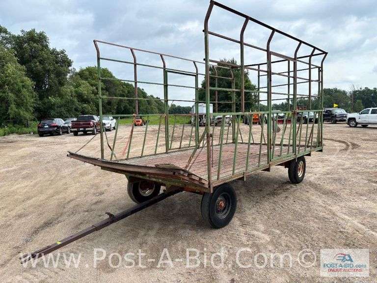 Green Hay Rack On A Minnesota Rugged Model 8078 Running Gear, Approximately