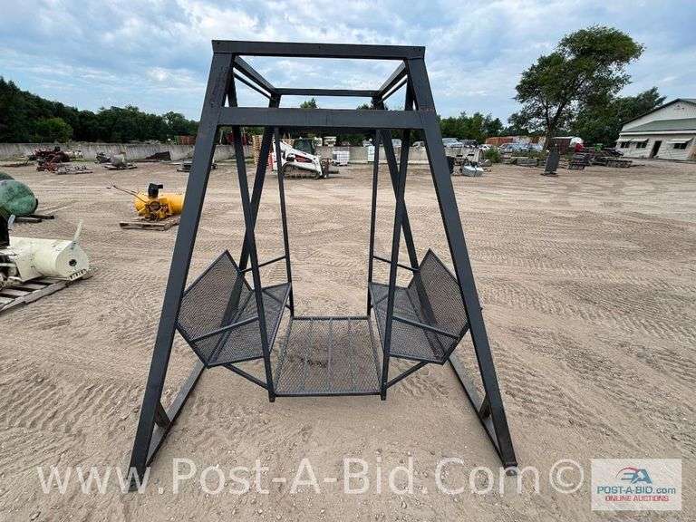 All Steel Glider Swing With Seat Cushions, (Cushions Are in Office), Seats