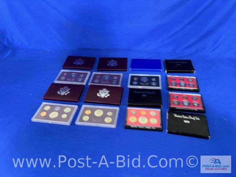 Set Of 8 VS Mint Coins, 1980-1987 "S" Mint, Includes 8 Kennedy Half Dollars