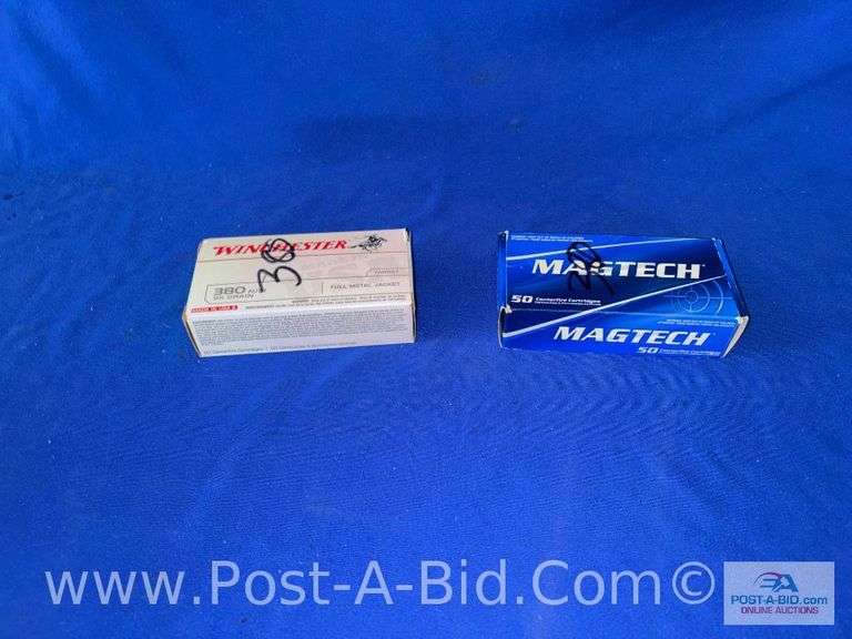 100 Rounds Of .380 Ammunition (50 Rounds Of Winchester .380 95 Grain FMJ An