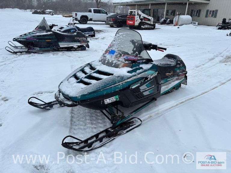 1995 Polaris Indy Trail 500 Snowmobile, DNR# CL7502, Runs. Tax And Registra