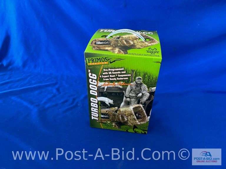 Primos Hunting Turbo Dogg Electronic Predator Call- Pre-Programmed With 36