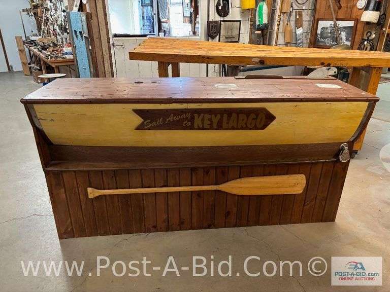 Sailboat Bar, 27" Deep x 82" Long x 41" Tall.