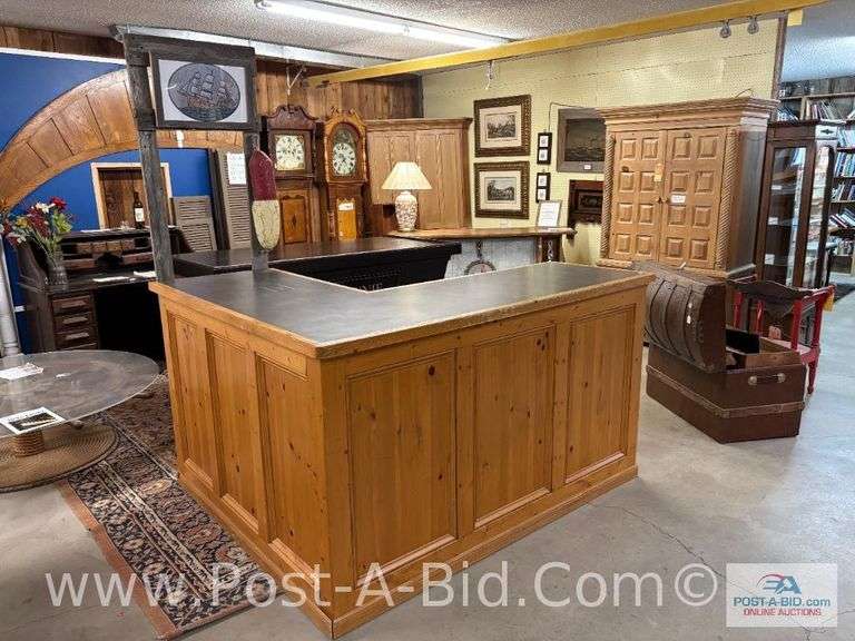 Left "L" Bar, 62 1/2" Deep x 75" Wide x 42" Tall,