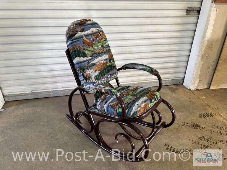 Bentwood Deer Scene Rocker.