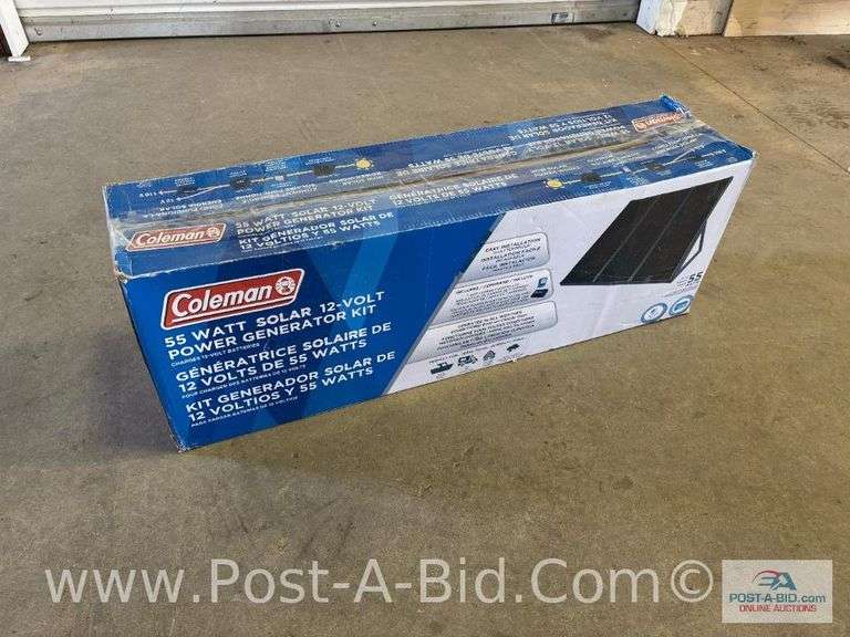Coleman 55 Watt Solar 12-Volt Power Generator Kit.