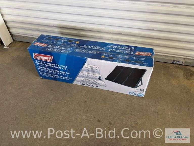 Coleman 55 Watt Solar 12-Volt Power Generator Kit.