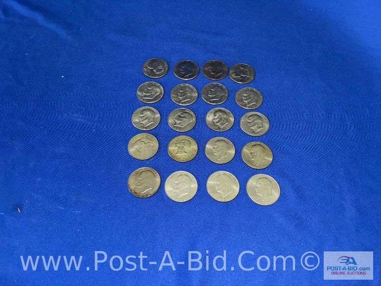 20- Eisenhower Dollars- 20 Different Dates And Or Mint Marks On Eisenhower