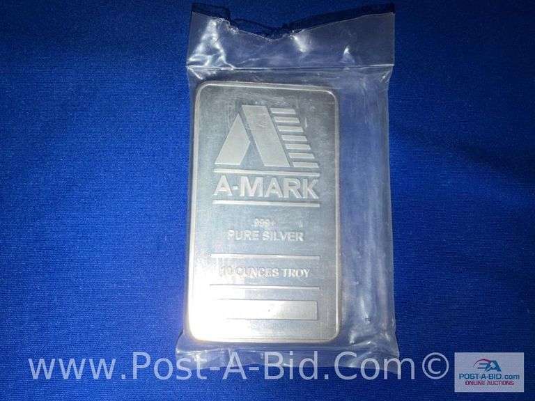 10oz Bar .999 And Pure Silver - A Mark 10 Troy Ounces.