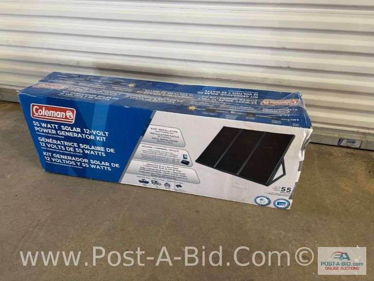 Coleman 55 Watt Solar 12-Volt Power Generator Kit.