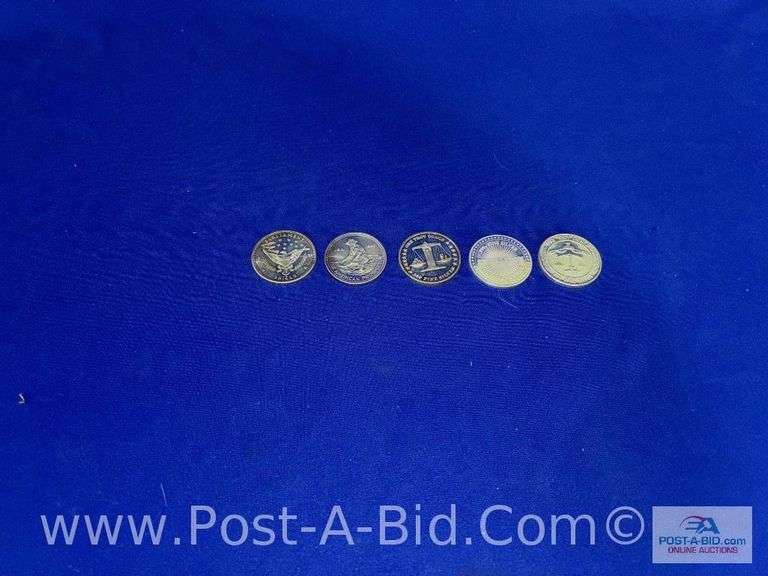 5- 1 Ounce .999 Fine Silver, 5 Total Troy Ounces.