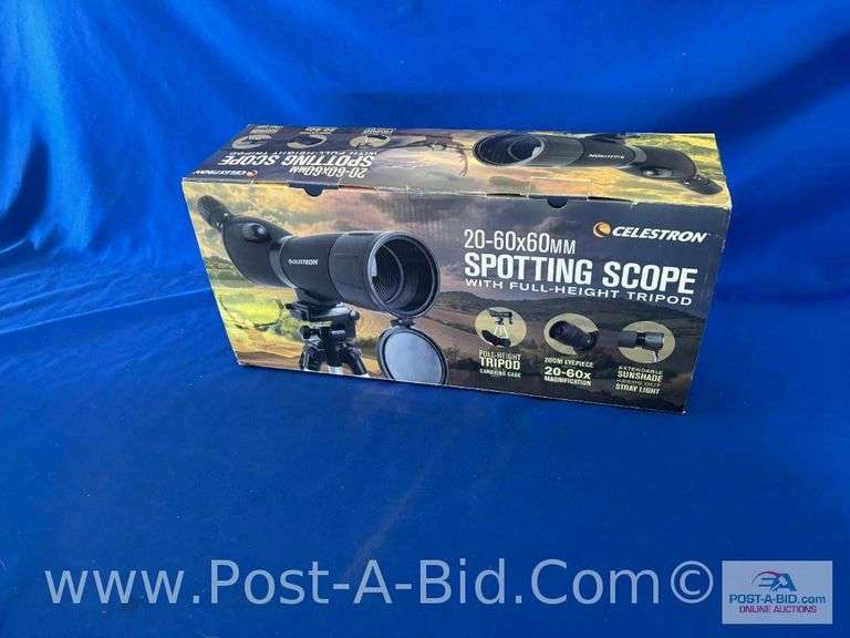Celestron 20-60 x 60mm Spotting Scope With Full Height Tripod And Carrying