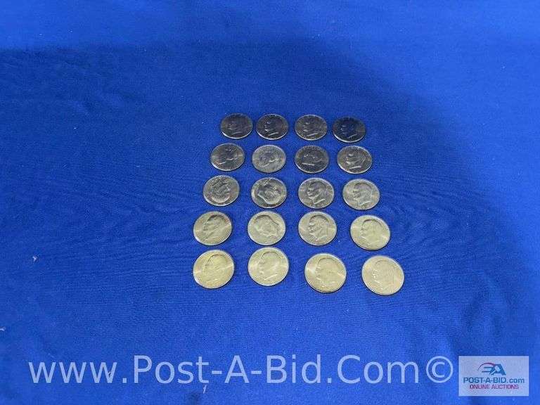 20- Eisenhower Dollars- 20 Different Dates And Or Mint Marks On Eisenhower