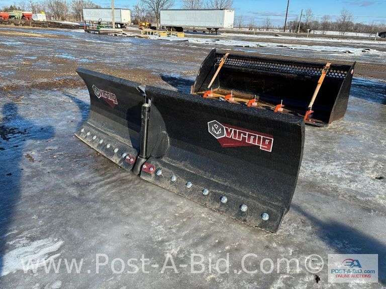 Virnig 8' Skidloader V-Plow With Quick Tach Plate.