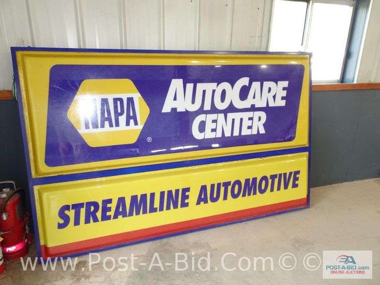 5' x 8' Napa Autocare Light Up Sign- Never Installed Since New.