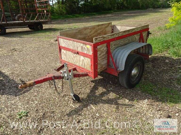 1987 Shop Built 3'x5' Trailer With 1 7/8" Ball, Lifetime License ABJH236, T