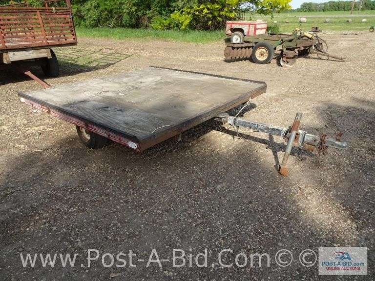 Homemade Snowmobile Trailer, 2" Ball Hook-Up, Lights Need Work. No Registr