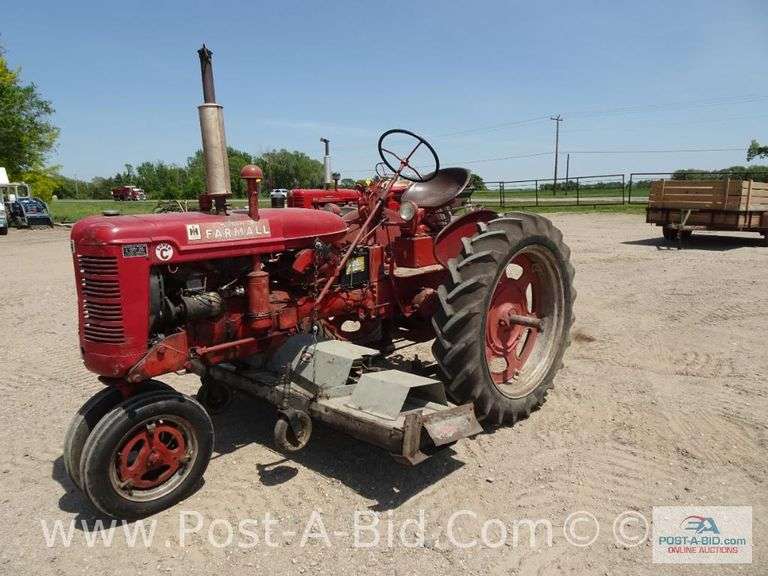 Farmall Super C Tractor With 72" Artsway Belly Mower, New Battery, Runs And