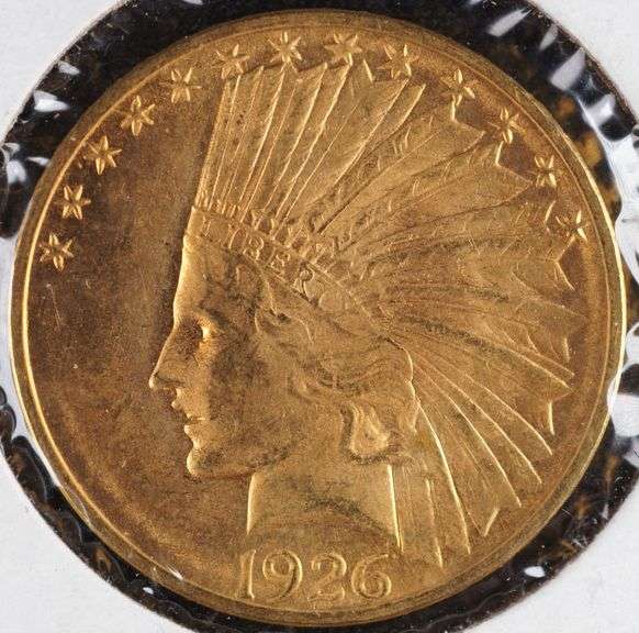 1926 $10 Indian Head Gold Eagle Coin