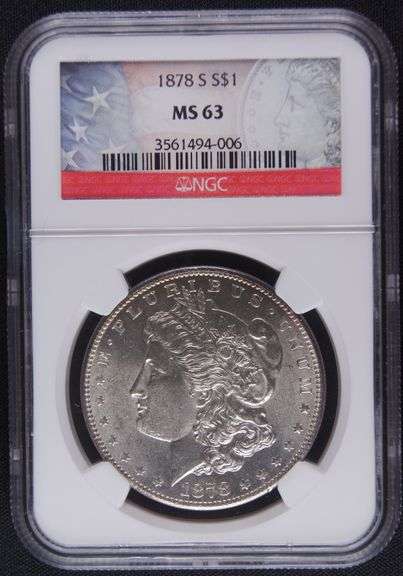 1878 “S” Morgan Dollar, NGC MS63