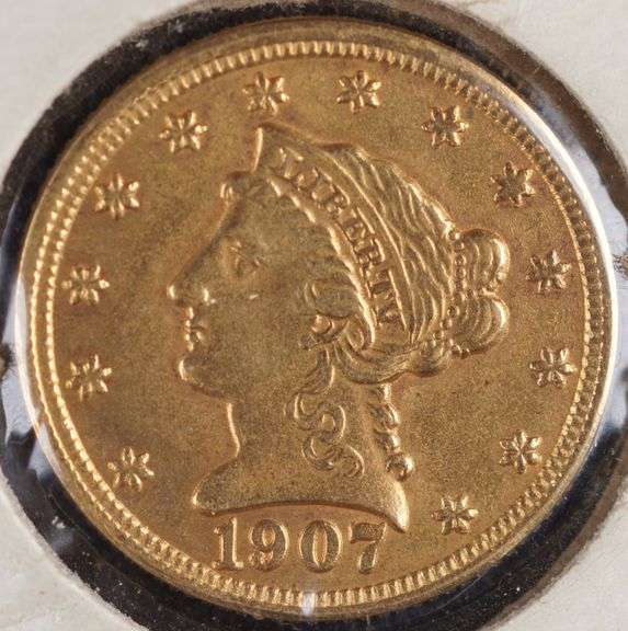 1907 Liberty Head 2 1/2 dollar Gold Quarter Eagle gold coin