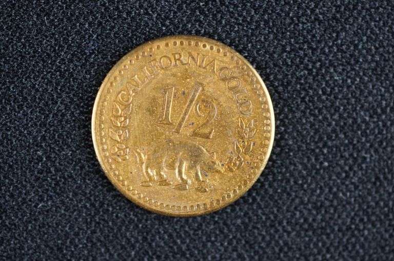 1858 California Gold 1/2 dollar Liberty Head gold coin