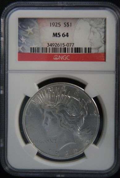 1925 NGC MS64 Peace Dollar “S”