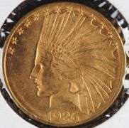 1926 $10 Indian Head Gold Eagle Coin