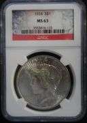 1924 Peace Dollar, NGC MS63 “S”