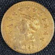 1858 California Gold 1/2 dollar Liberty Head gold coin