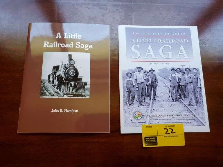 Lot of 2 Lawrence County History Society booklets, “A Little Railroad Saga” by John R Hamilton