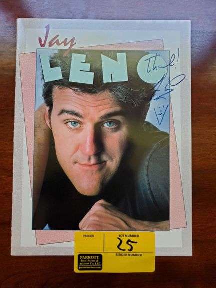 Signed Jay Leno booklet from 1987