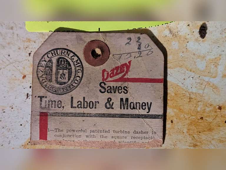 Dazey Church Paper Label / Tag