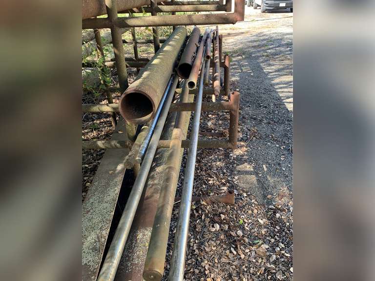 West Side of Building: Contents of Shop Built Metal Rack made from tube steel