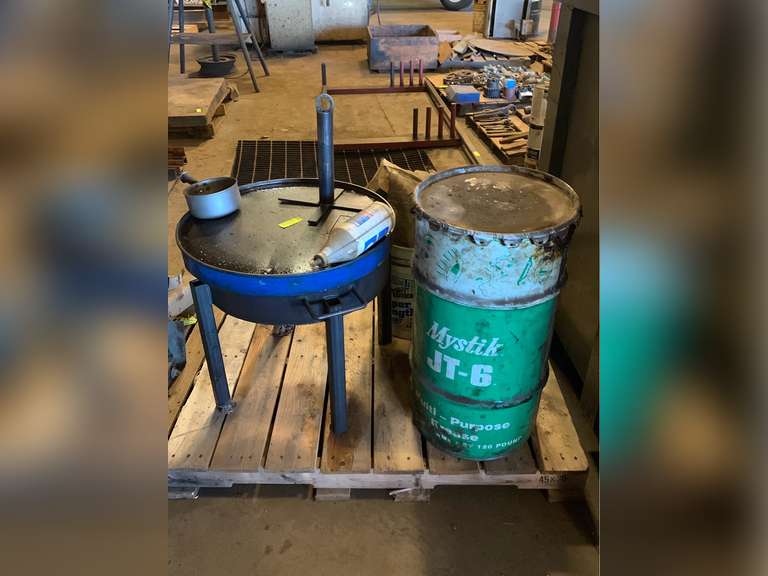 Shop Built Stand for using turkey fryer to release bearings