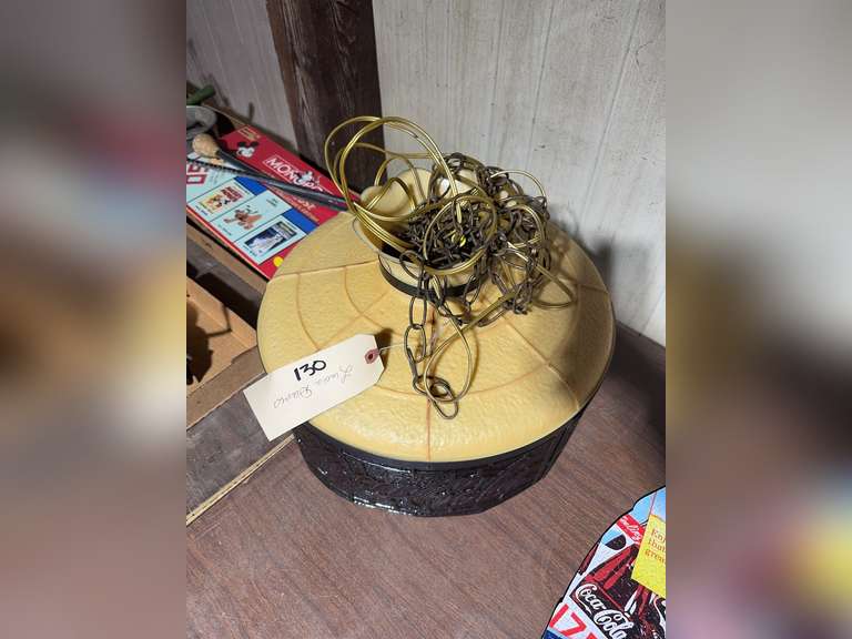 Hanging plastic Coca Cola lamp